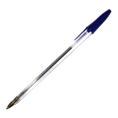 Ручка шариковая 0,7 мм синяя Profit Legend металлич. наконечник, прозрачный корпус