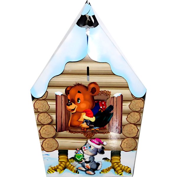 Коробка для конфет Теремок_С новым годом, Зверята!, вместимость 900 г   Акция!