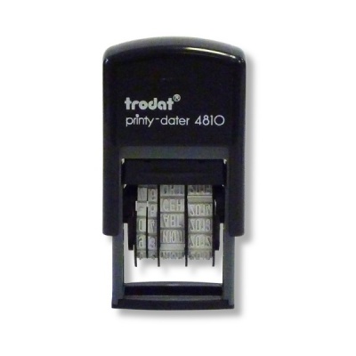 Датер (месяц буквами) оттиск 20*3.8 мм, h=3.8 мм, корпус_черный, TRODAT Printy Датер (месяц буквами) оттиск 20*3.8 мм, h=3.8 мм, корпус_черный, TRODAT Printy