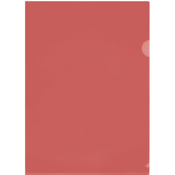 Папка-уголок А4, 150 мкм, СТАММ, пластик. полупрозрачная красная