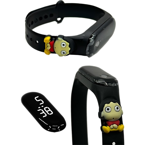 Часы наручные, сенсорные, резиновые, браслет с фигуркой "Kids"*