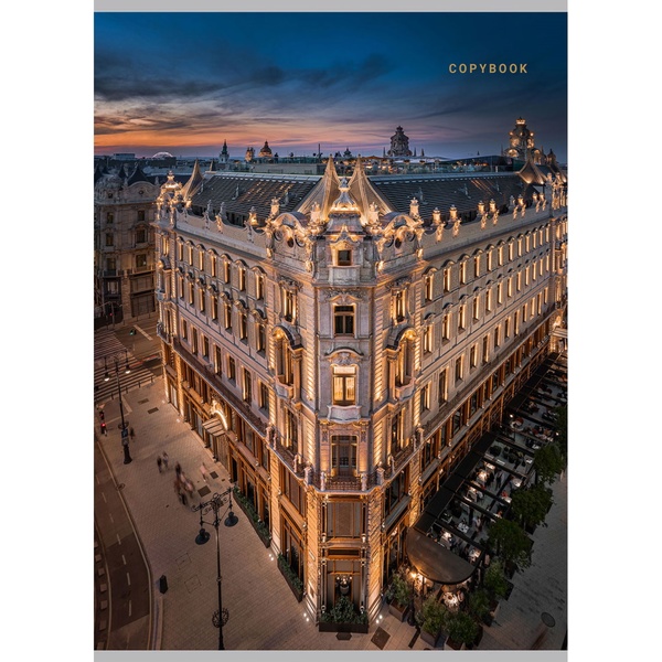 Тетрадь А4, клетка, 80 л., на скобе, 60 г/м², мел. бумага, Profit Вечерний перекресток