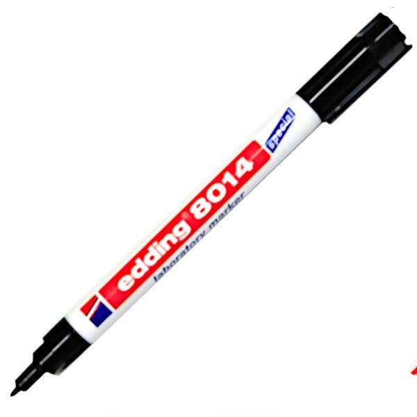 Маркер лабораторный Еdding 8014, черный, водная осн., игольчатый н-к, 1.0 мм, пластик. корпус  Акция!