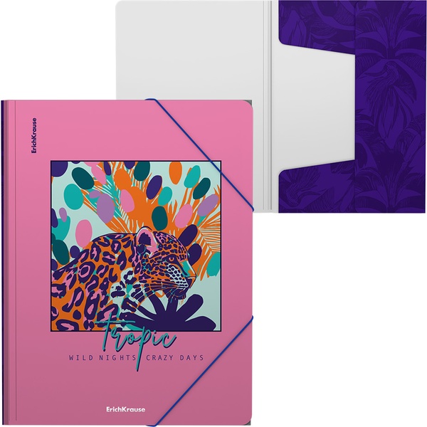 Папка на резинках, А4, PP 550 мкм, "песок", ErichKrause Tropical     Акция!!!