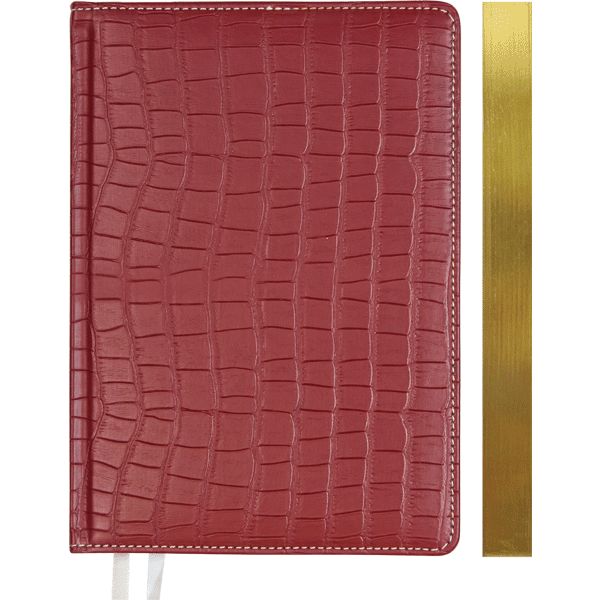 Ежедневник недатированный, А5, 160 л., 70 г/м2, тв. перепл., и/к"croco", поролон, deVENTE Wild_бордовый Ежедневник недатированный, А5, 160 л., 70 г/м2, тв. перепл., и/к"croco", поролон, deVENTE Wild_бордовый