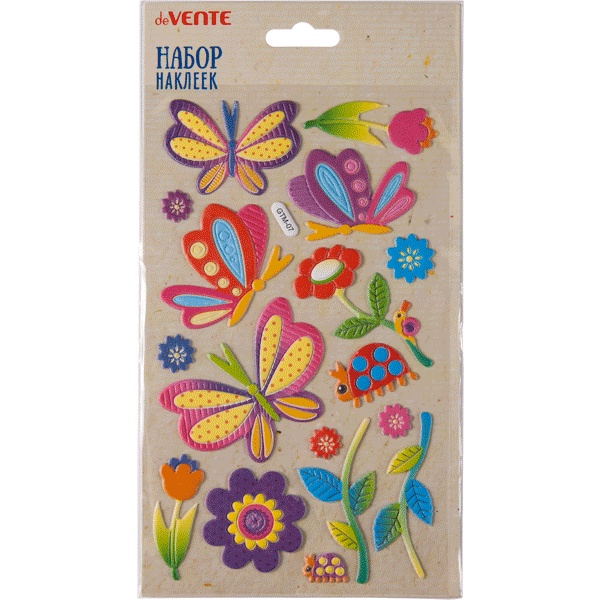 Паф-стикеры (объемные), карточка 120*200 мм, EVA, deVENTE Summer day