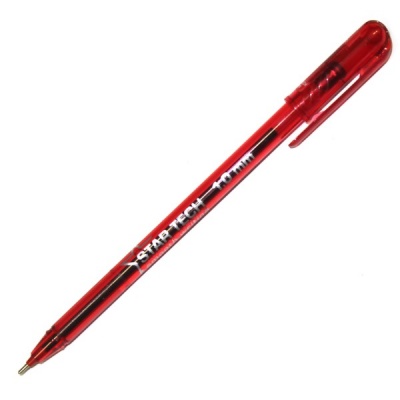 Ручка шариковая красная, 1.0 мм "игла", рифл. упор, тон. корпус, PENSAN Star Tech Ручка шариковая красная, 1.0 мм "игла", рифл. упор, тон. корпус, PENSAN Star Tech