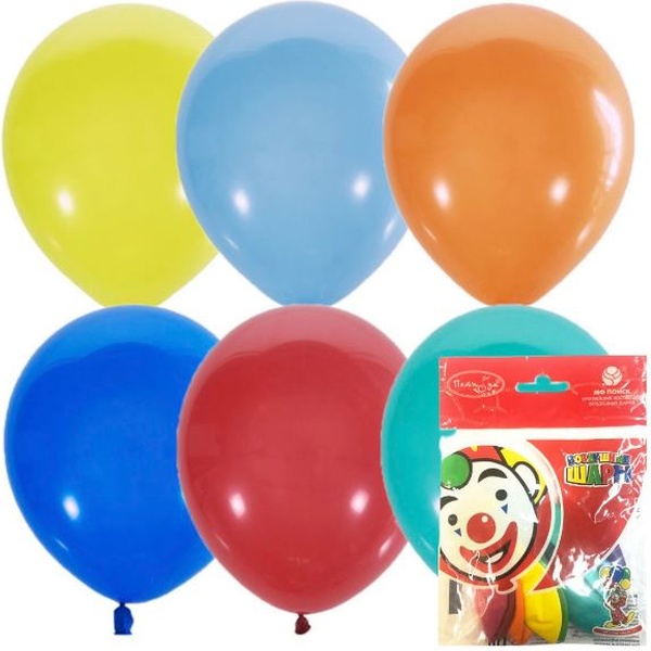 Шары воздушные однотонные, Ø30 см, латекс, ПАСТЕЛЬ + ДЕКОРАТОР ассорти (10 шт.)