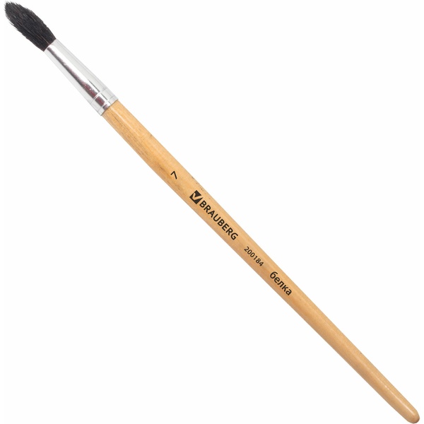 Кисть белка N 7 круглая BRAUBERG Кисть белка N 7 круглая BRAUBERG
