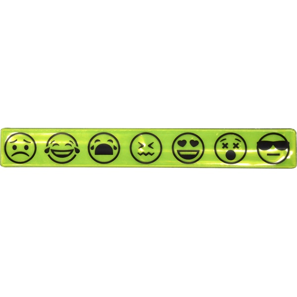 Браслет световозвращающий "deVENTE. SAFE MODE Smile" 220x30 мм, желтый с принтом, в пластиковом паке