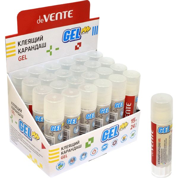 Клей-карандаш 15 г deVENTE. Gel, проф. PVP формула, гладкое нанесение, кристально-прозрачный Клей-карандаш 15 г deVENTE. Gel, проф. PVP формула, гладкое нанесение, кристально-прозрачный