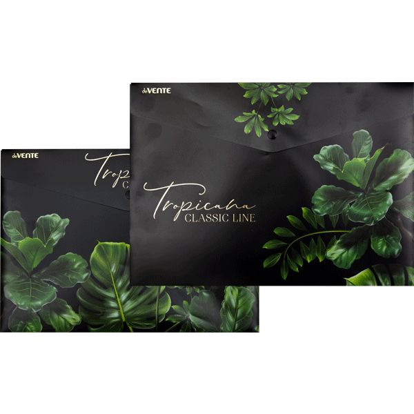 Папка-конверт на кнопке, А4, PP 180 мкм, непрозрачная, deVENTE Tropicana_Акция!