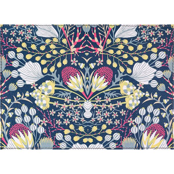 Обложка для паспорта нат. кожа/PVC, цв. печать, MILAND Флористика    Акция!