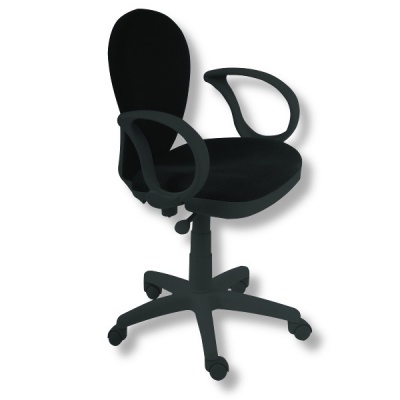 Кресло (черный пластик, черная ткань JP-15-2)