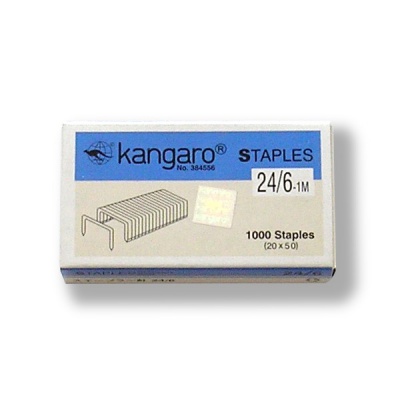 Скобы для степлера №24/6, оцинкованные, 1000 шт., Kangaro Скобы для степлера №24/6, оцинкованные, 1000 шт., Kangaro