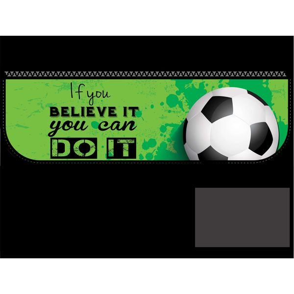 Папка для труда А4, на липучке, раскладная, 1 ручка, текстиль, органайзер, ПЧЕЛКА Football power