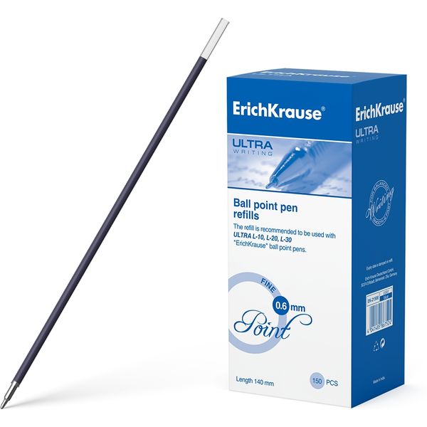 Стержень шариковый синий, 140 мм, 0.7 мм "игла", чернила ПВ, 2000 м, ErichKrause R-301/Ultra-10-20-30 Стержень шариковый синий, 140 мм, 0.7 мм "игла", чернила ПВ, 2000 м, ErichKrause R-301/Ultra-10-20-30
