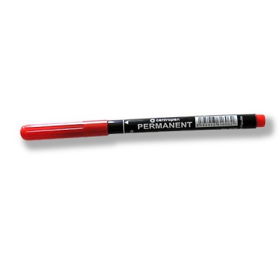 Маркер промышленный CENTROPEN Permanent, красный, спирт. осн., пулевидный н-к, 1.0 мм, эргогрип