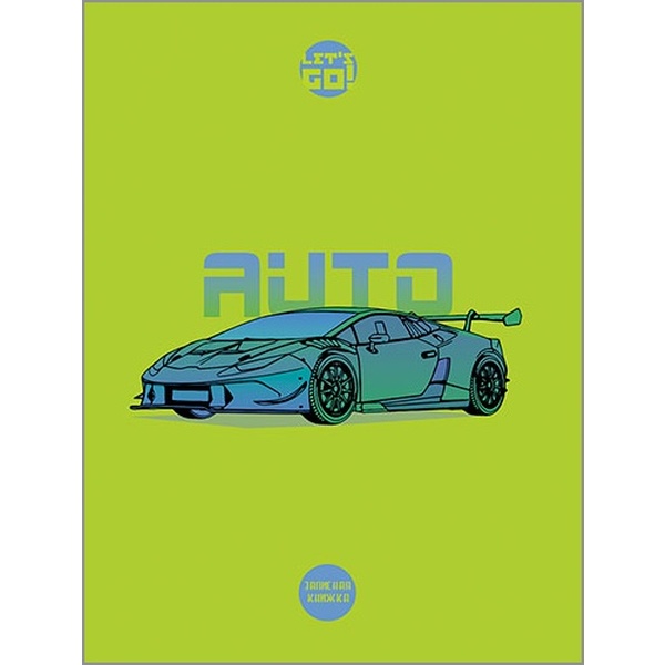 Блокнот в твердом переплете А6, 80 л., 60 г/м2, клетка, глянц. лам., PLANO Авто Акция!