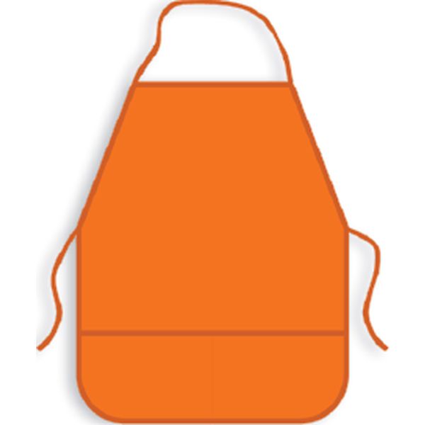 Фартук для труда ПЧЕЛКА, 49*39 см, 2 кармана, водоотталкивающая ткань, оранжевый