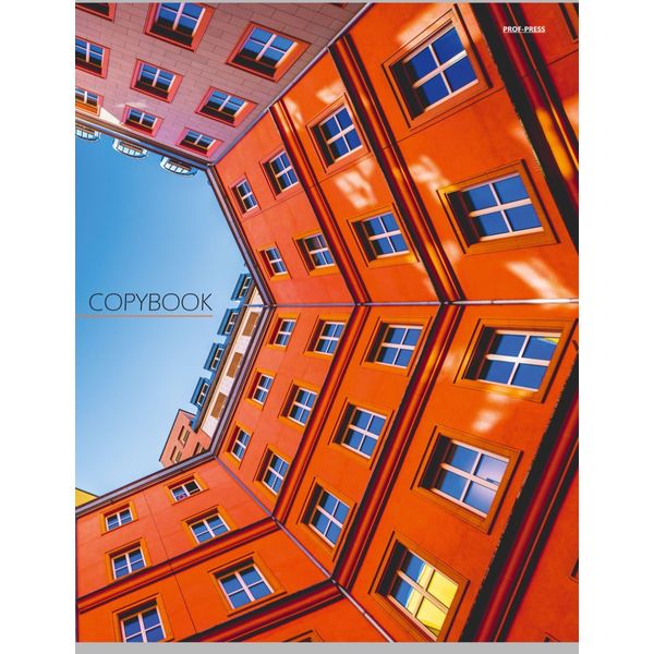 Тетрадь А4, клетка, 80 л., на скобе, 60 г/м², мел. картон, Prof-Press Интересная архитектура