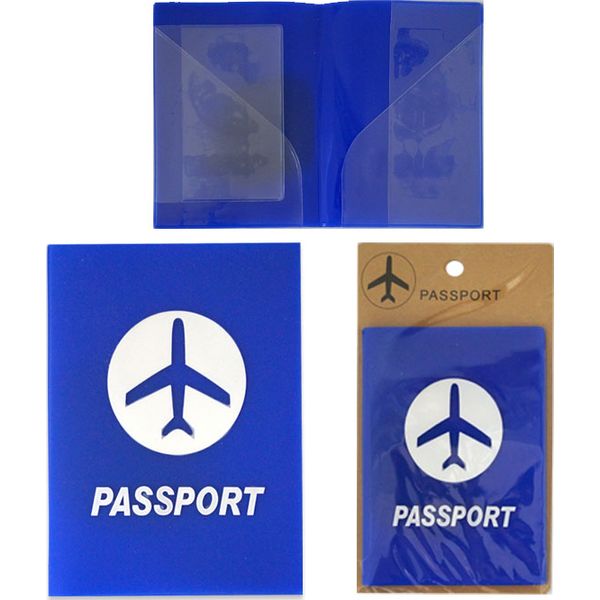 Обложка для паспорта и автодокументов Passport: силикон, клапаны - ПВХ, индиго экстра  